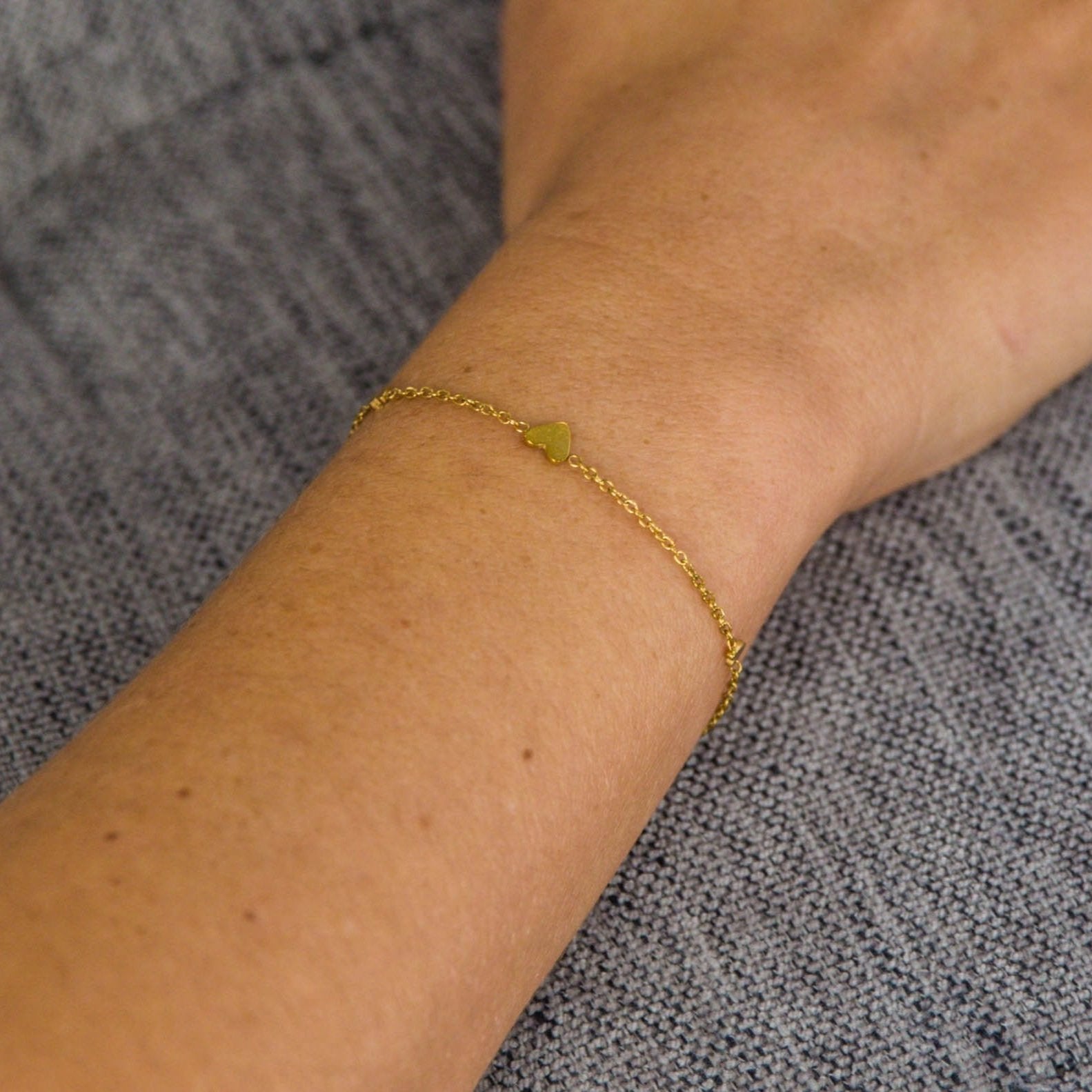 Gold Tiny Hearts Bracelet