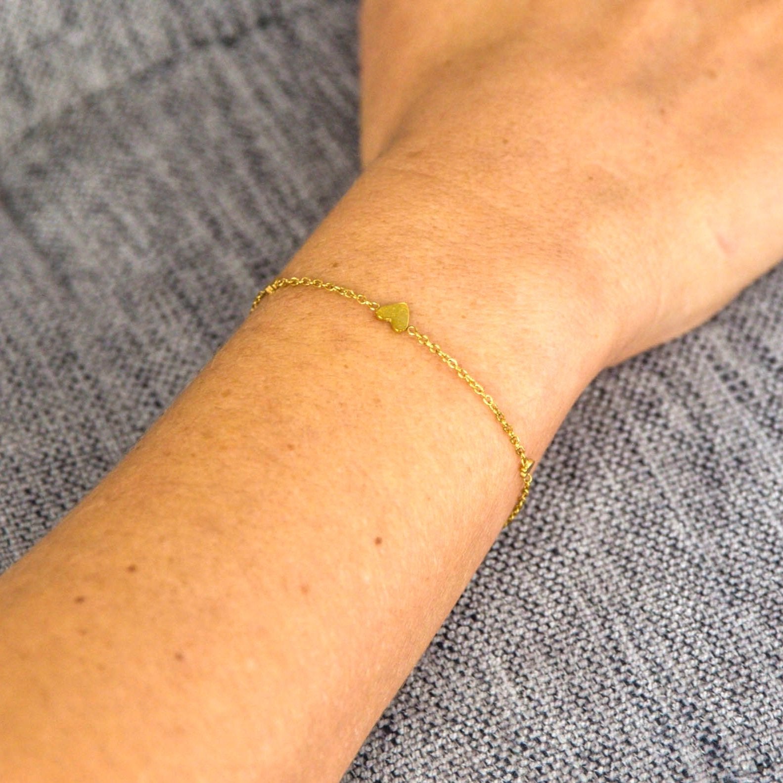 Gold Tiny Hearts Bracelet