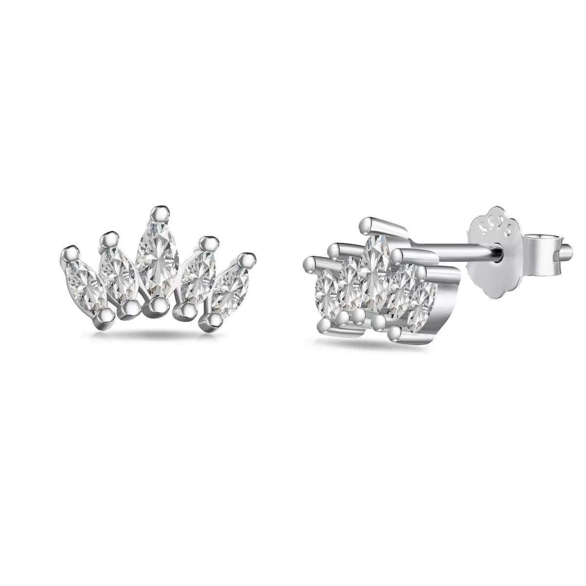 Aurora Diamond Crown Studs
