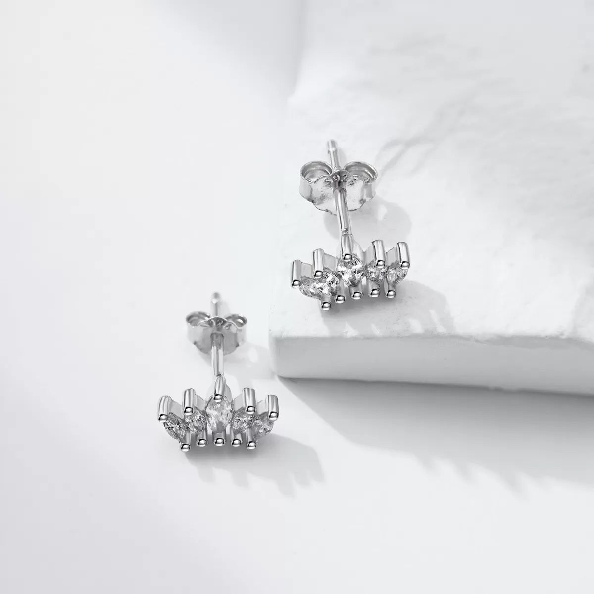 Aurora Diamond Crown Studs