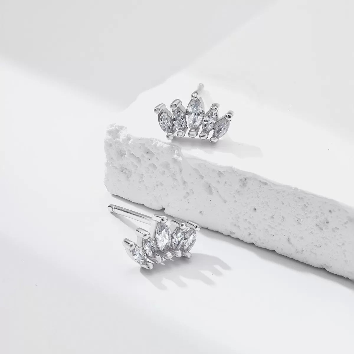 Aurora Diamond Crown Studs