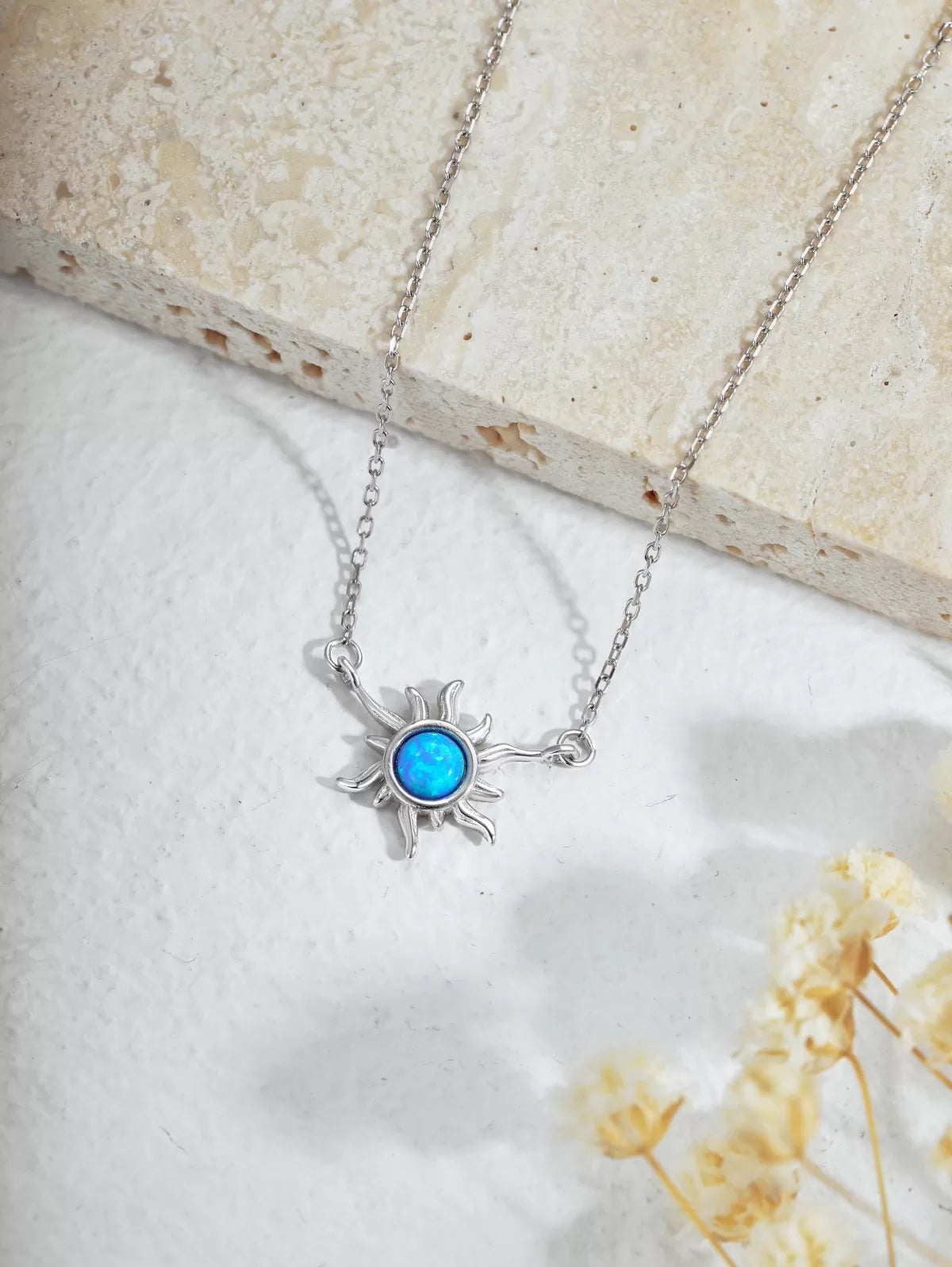 Blue Sun Dainty Necklace