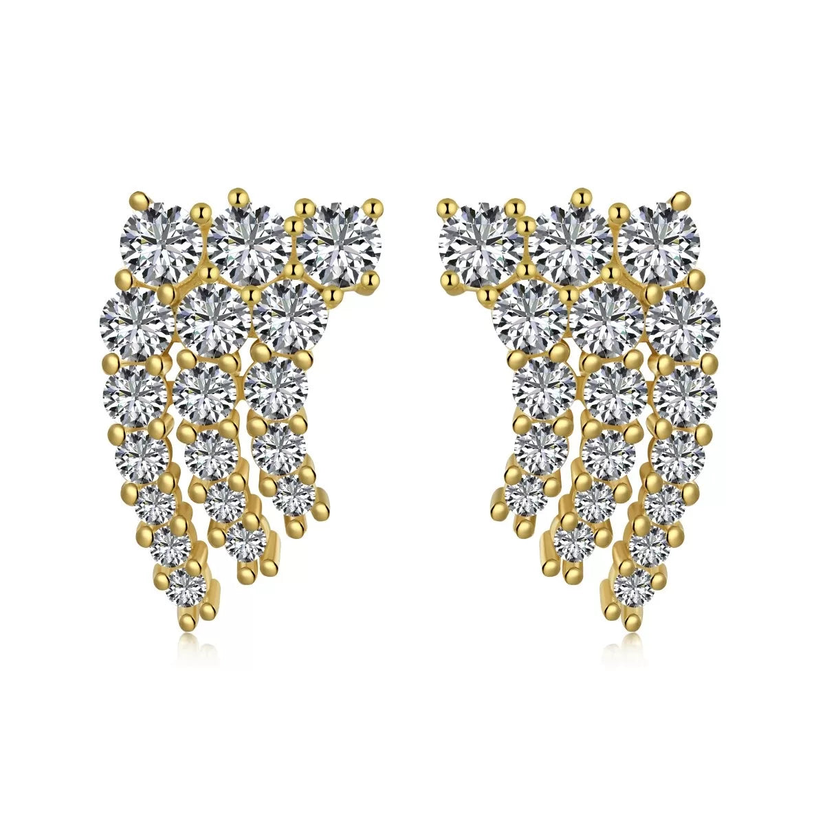 Celeste Diamond Studs Gold