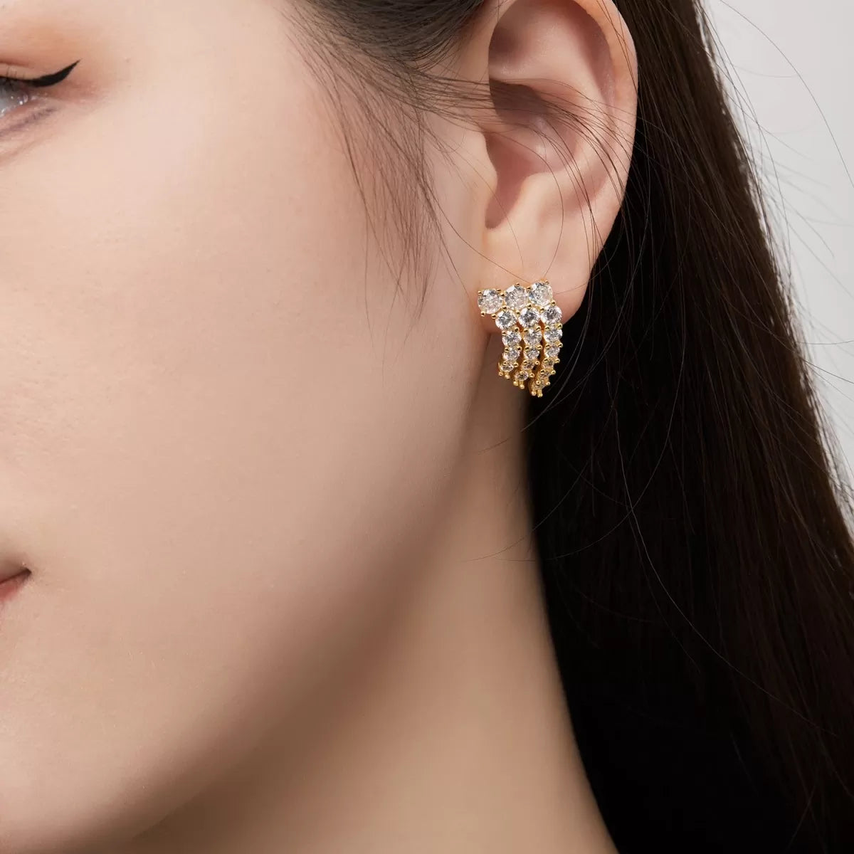 Celeste Diamond Studs Gold