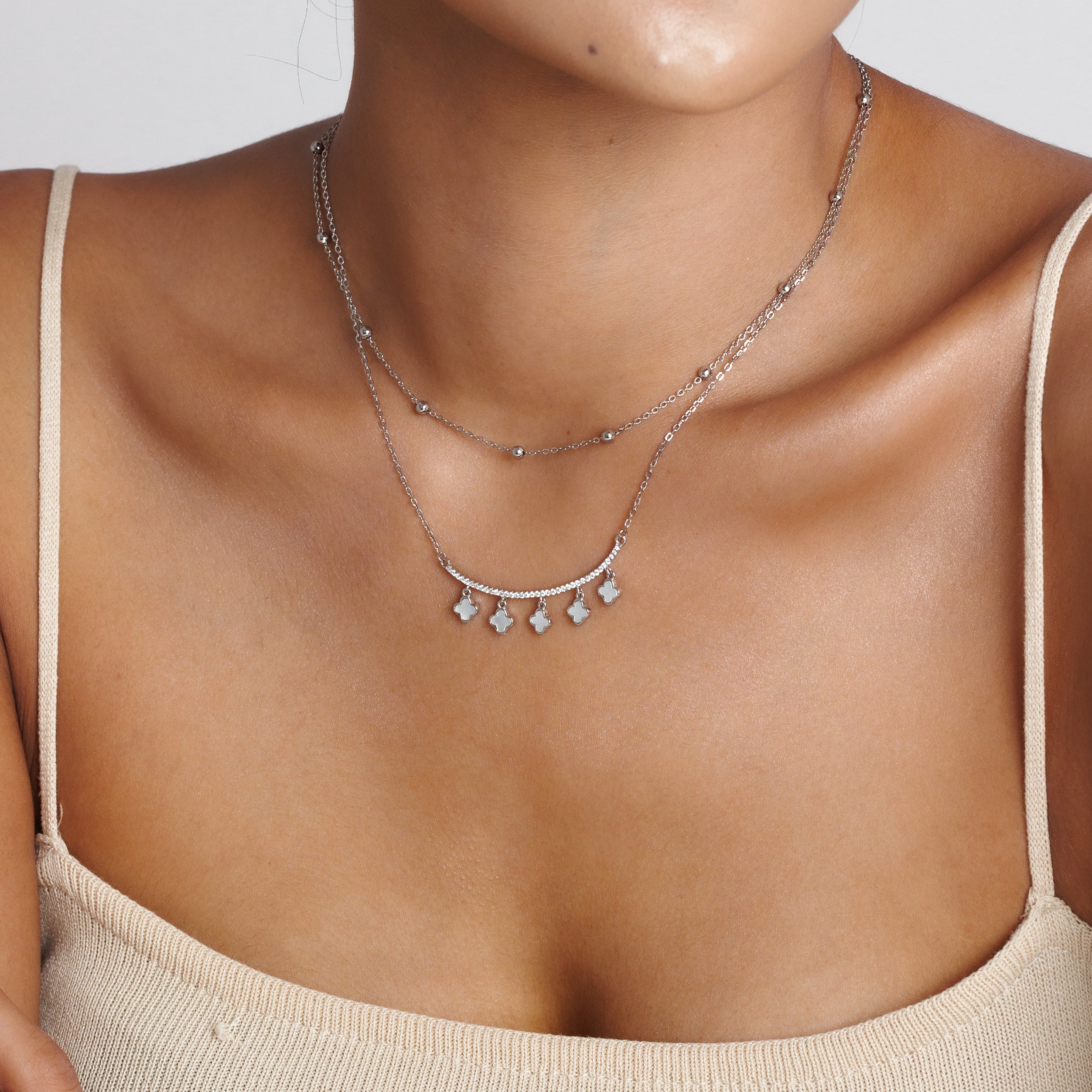 Layered Clover Necklace