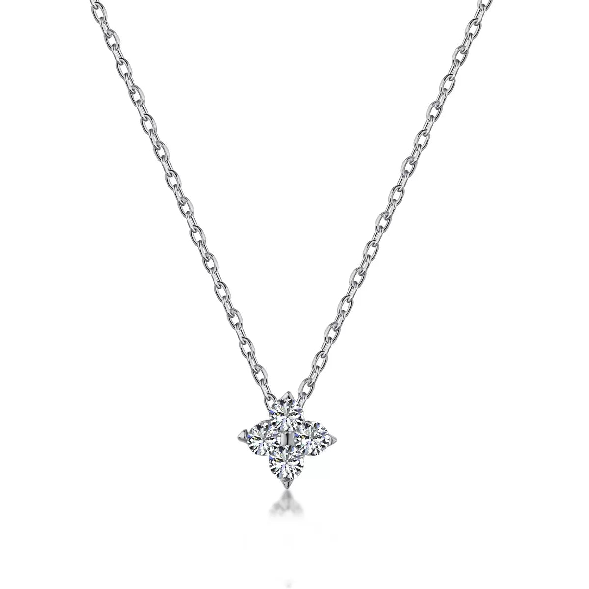 Dainty Diamond Flower Necklace