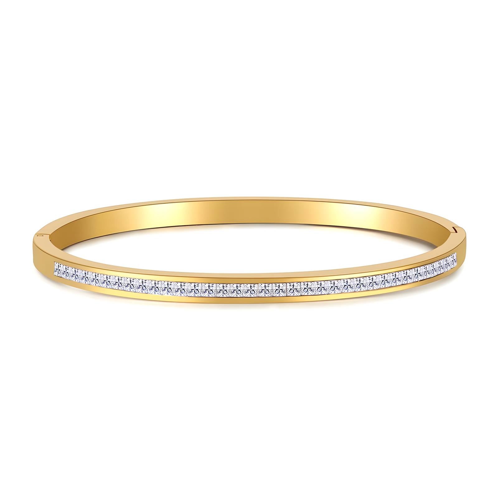 Diamond Studded Gold Bangle