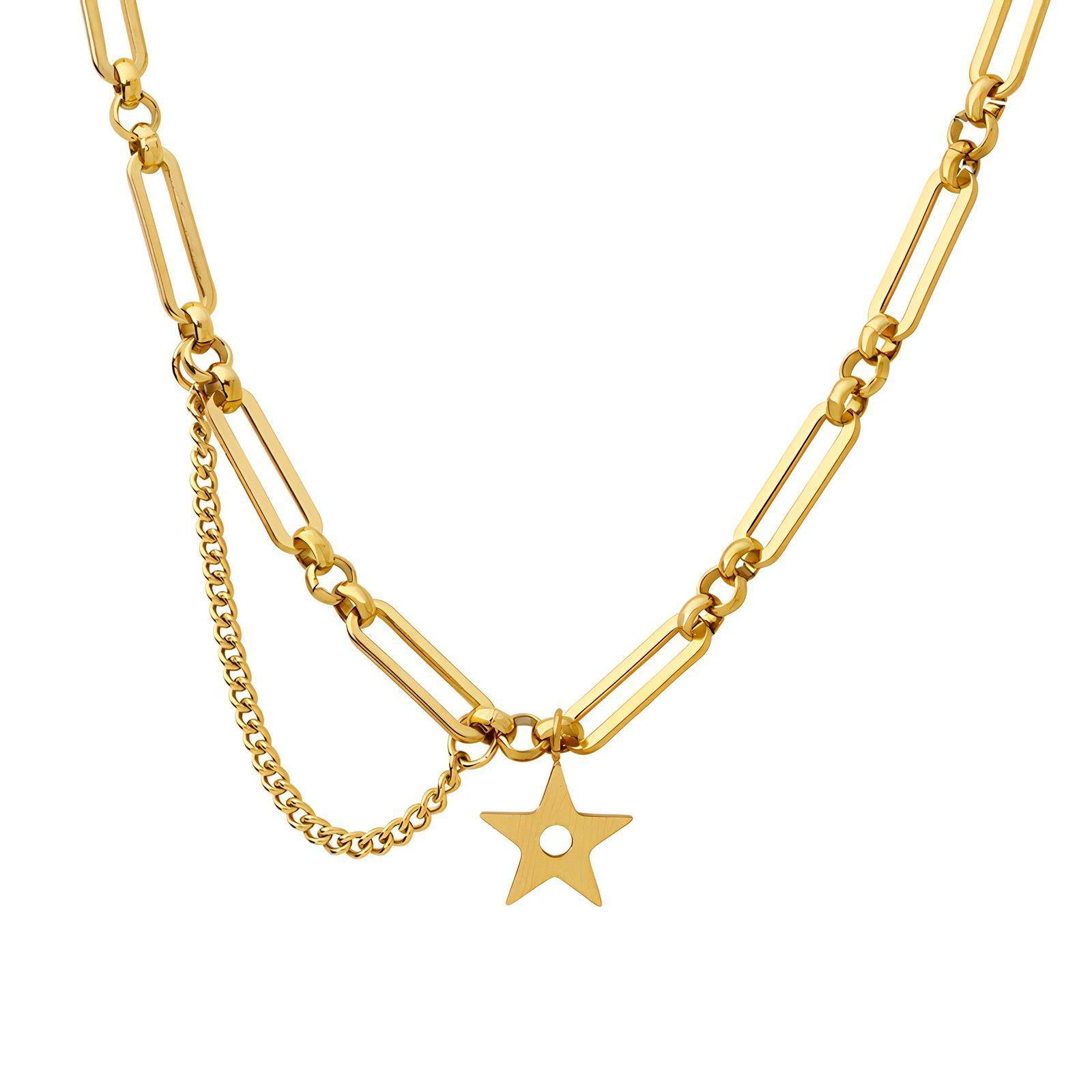 Golden Star Pendant Necklace