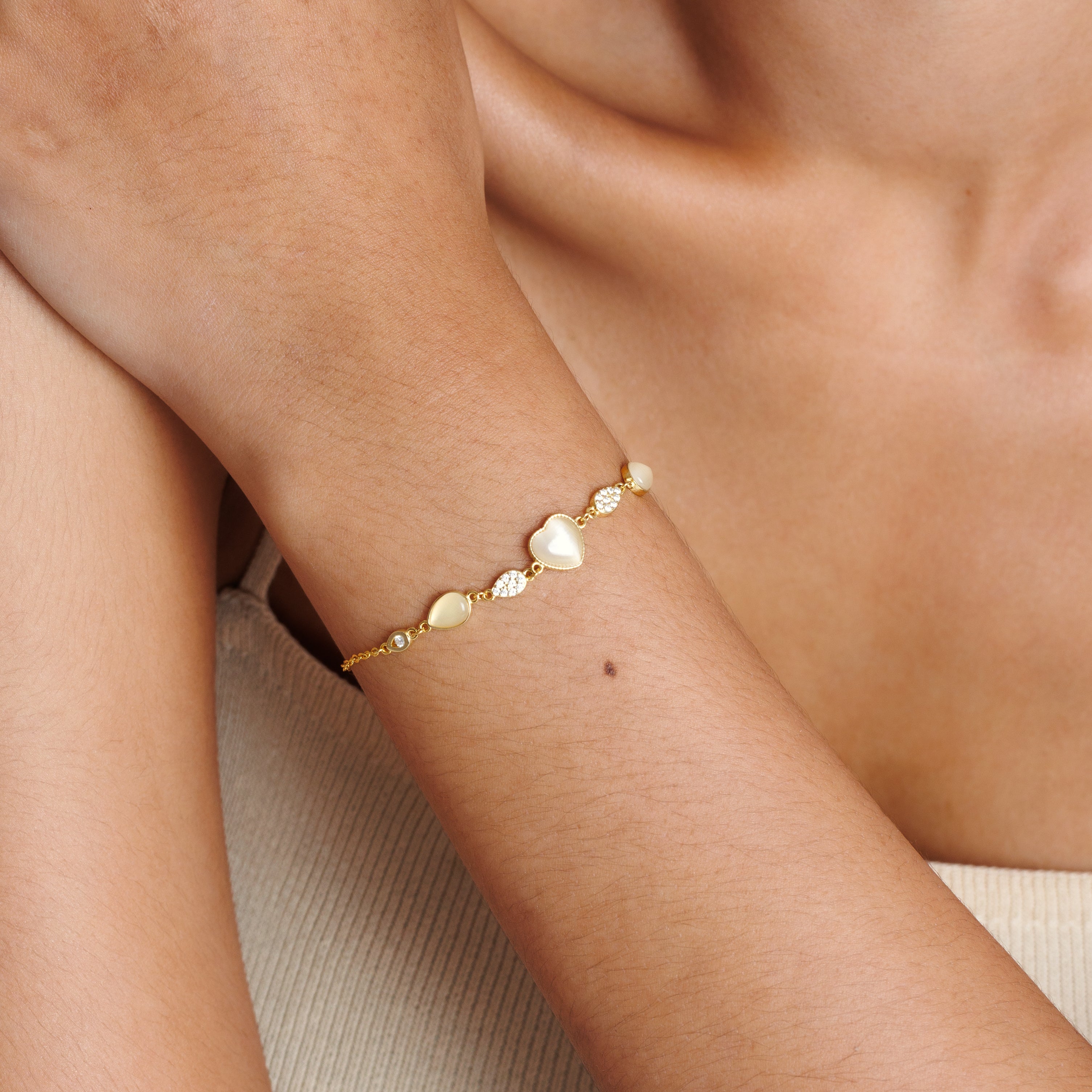 Aurora Heart Bracelet
