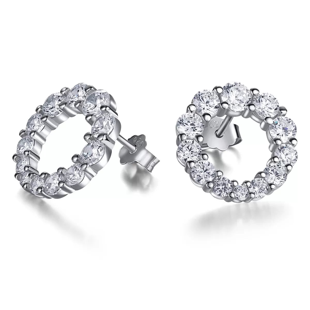 Diamond Halo Earrings