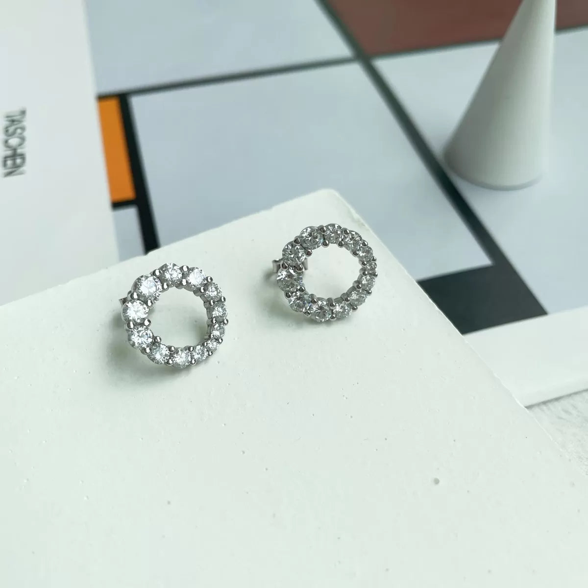 Diamond Halo Earrings