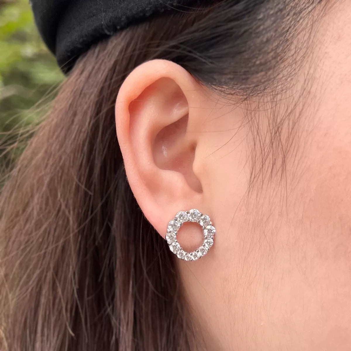Diamond Halo Earrings