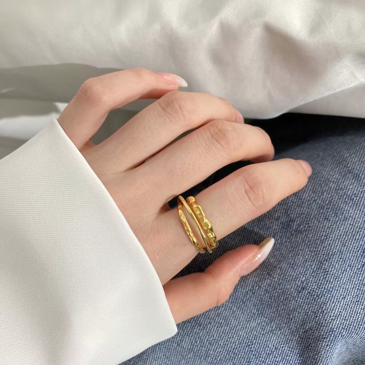 Hammered Adjustable Ring