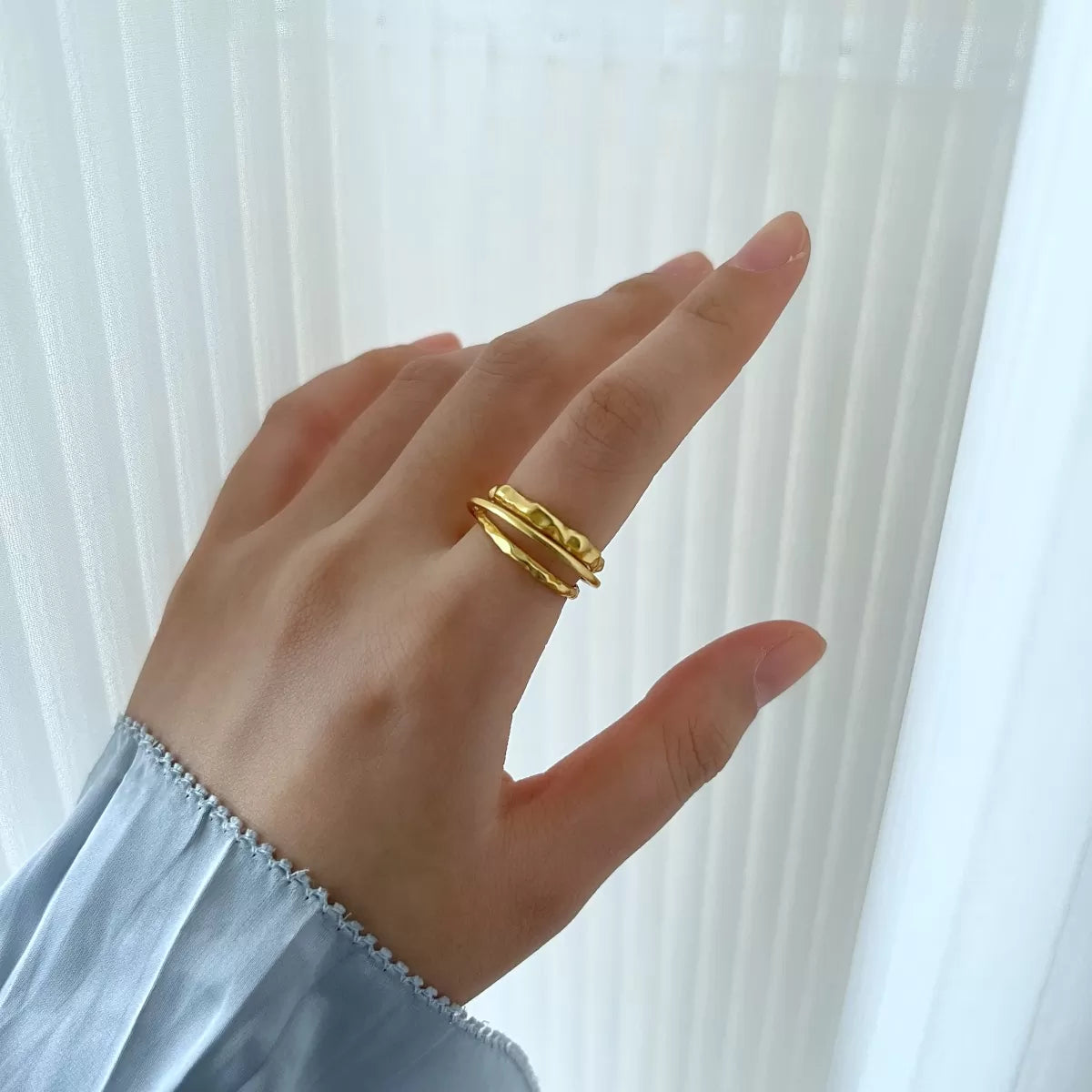 Hammered Adjustable Ring