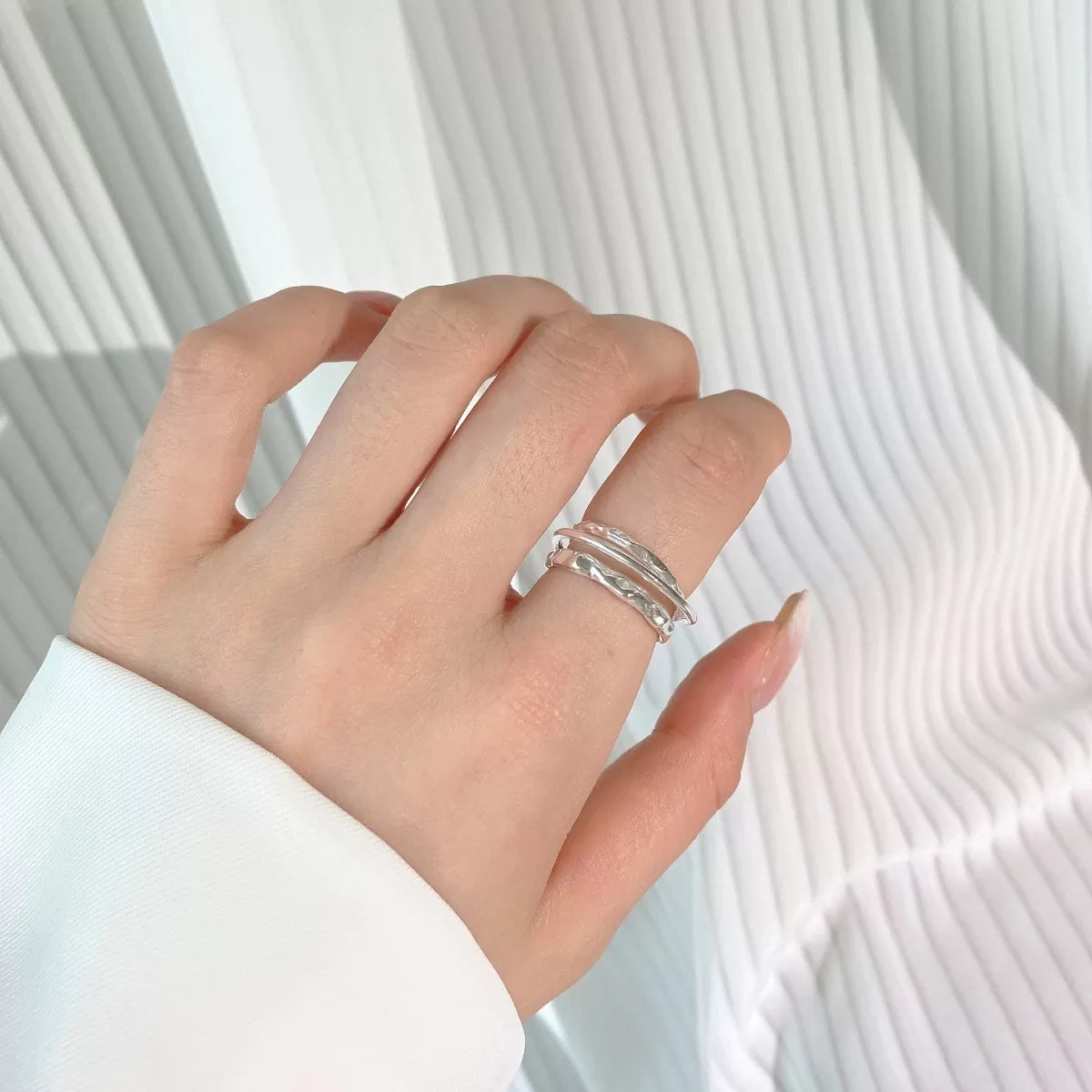 Hammered Adjustable Ring