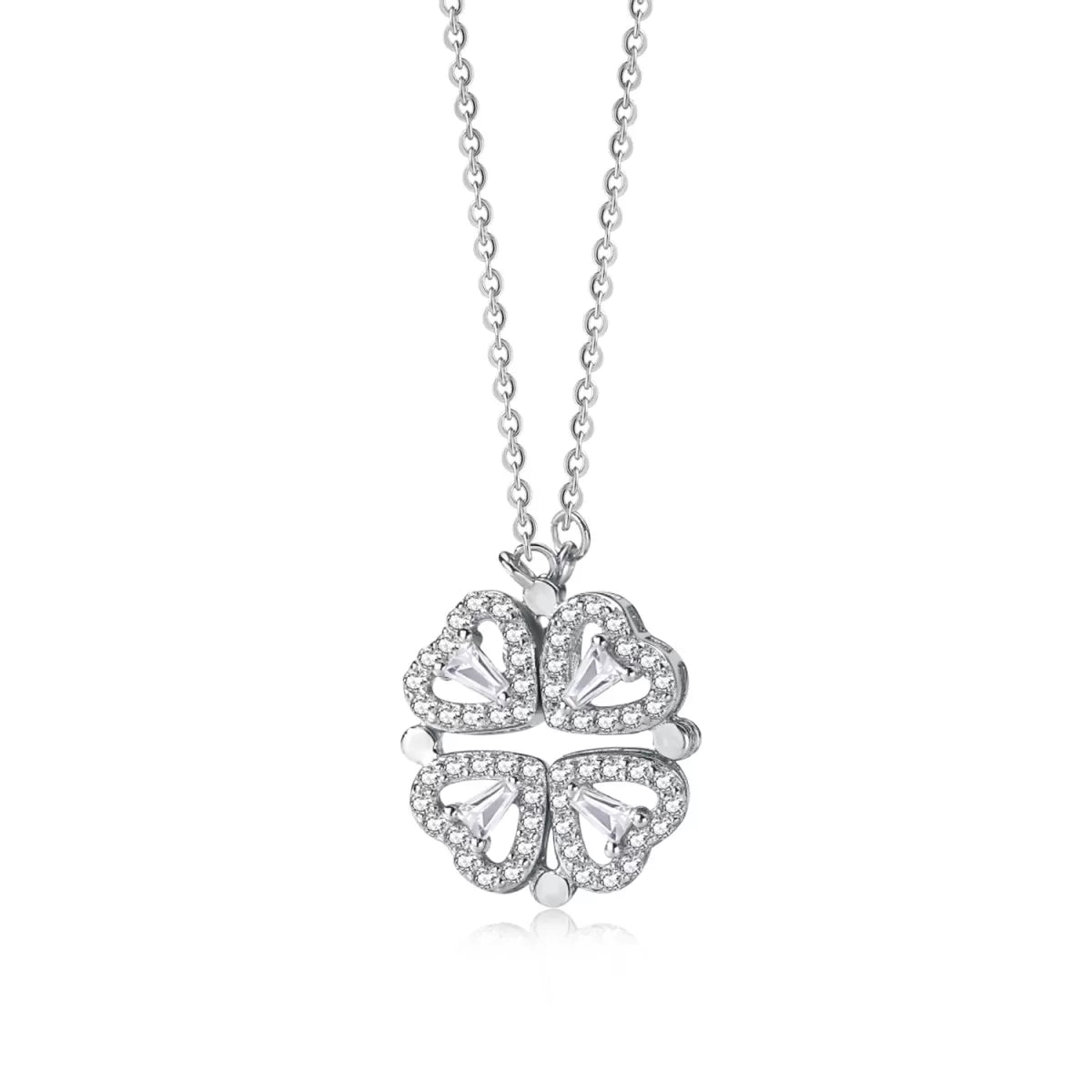 Four Leaf Heart Clover Necklace