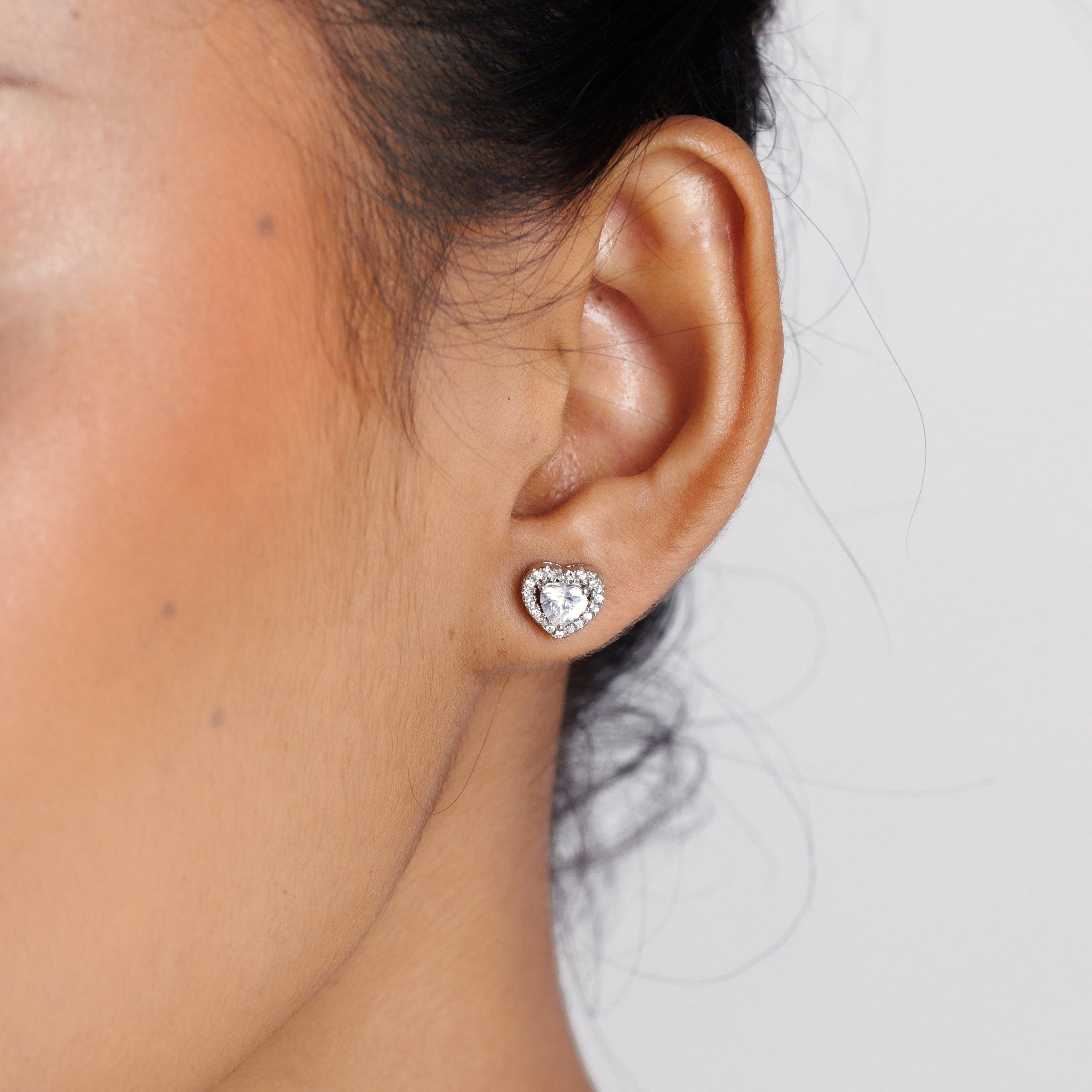 Love Heart Diamond Earrings