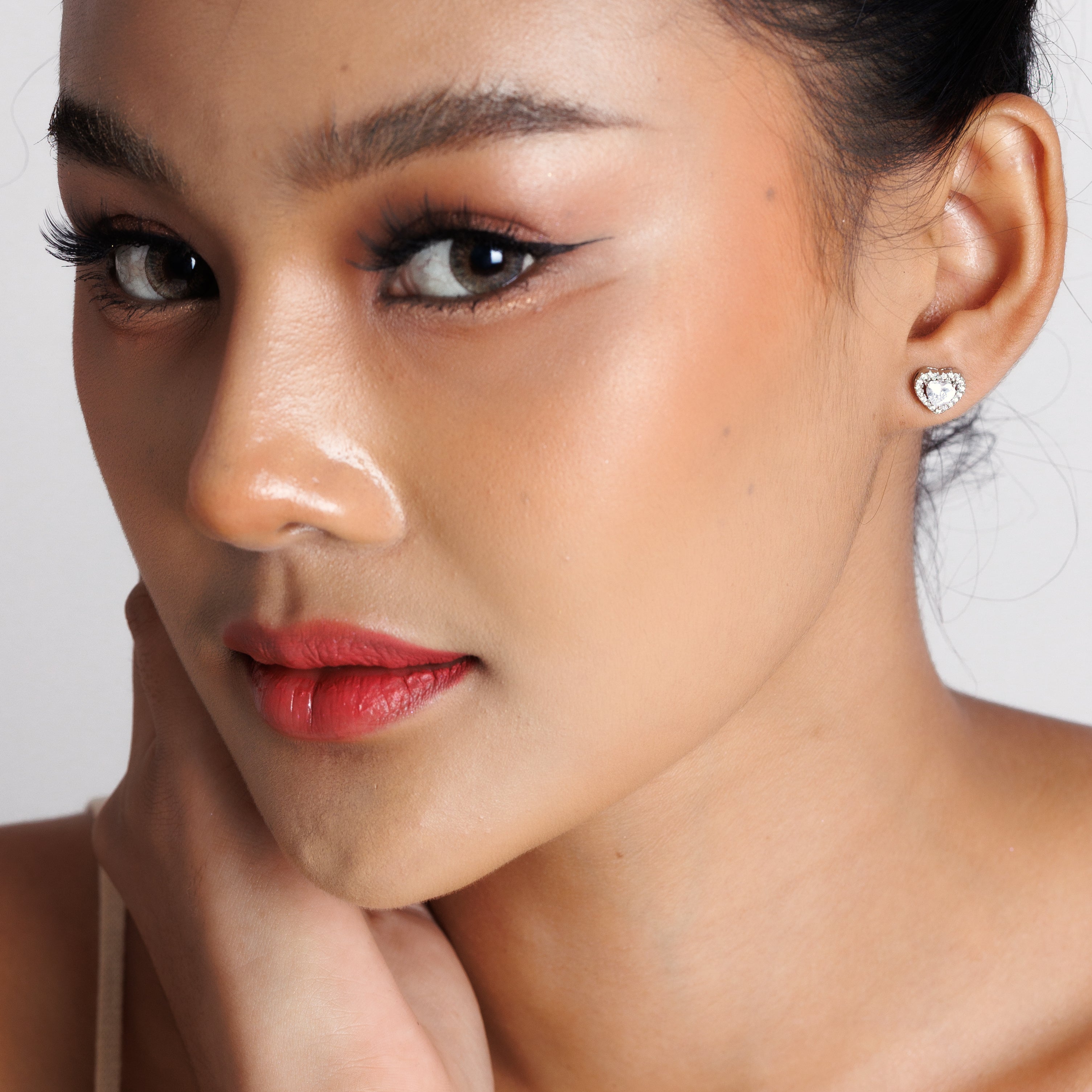 Love Heart Diamond Earrings