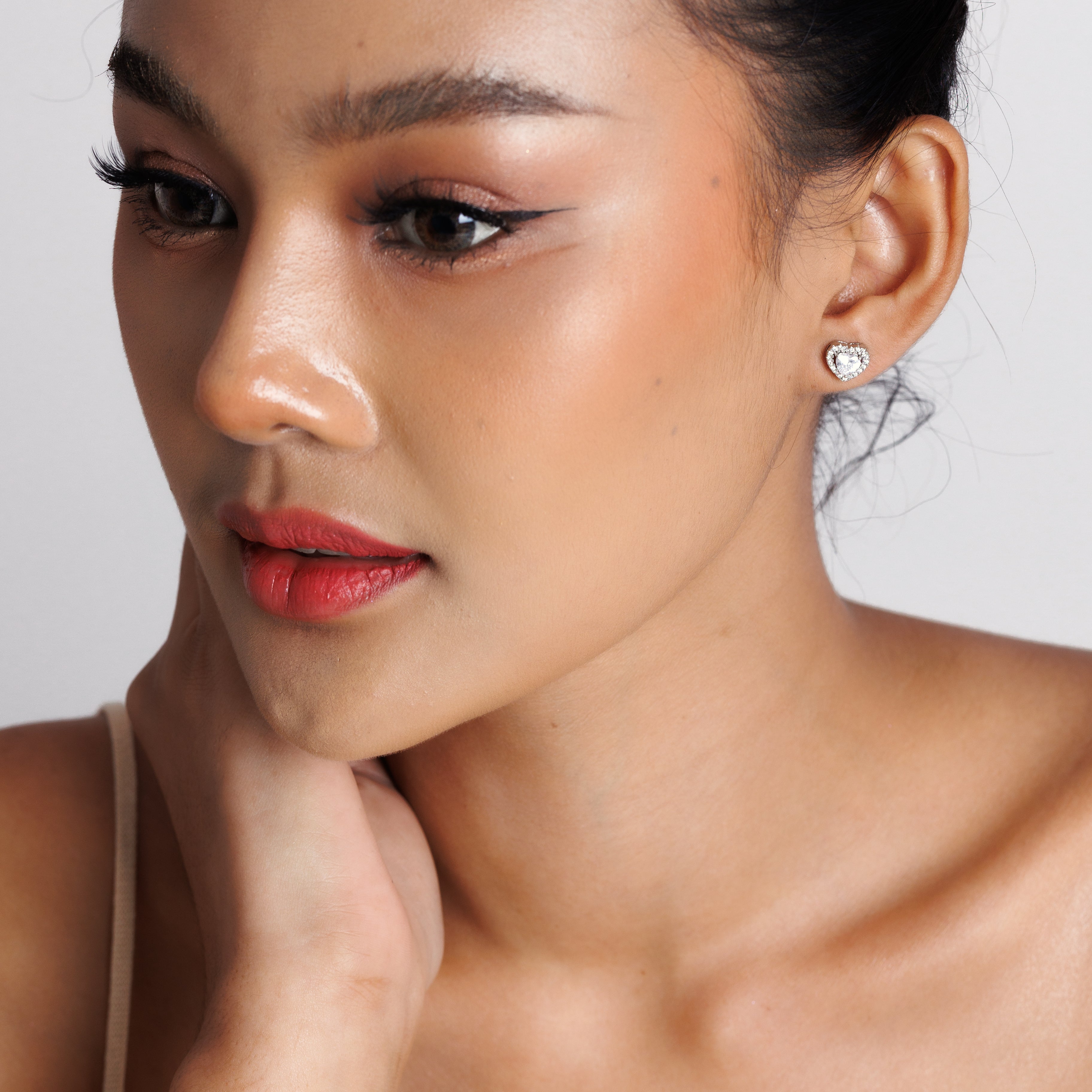 Love Heart Diamond Earrings