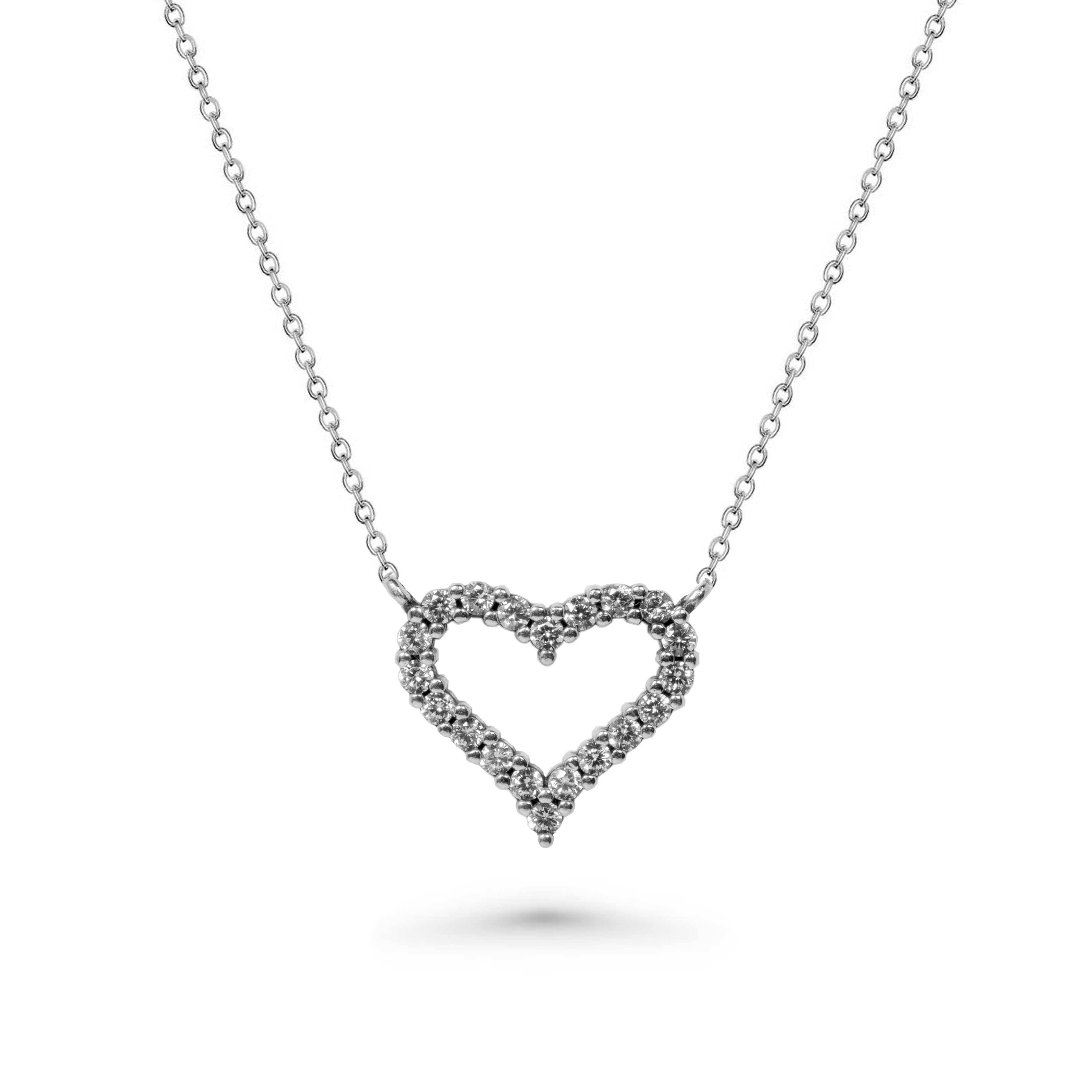 Open Heart Diamond Necklace