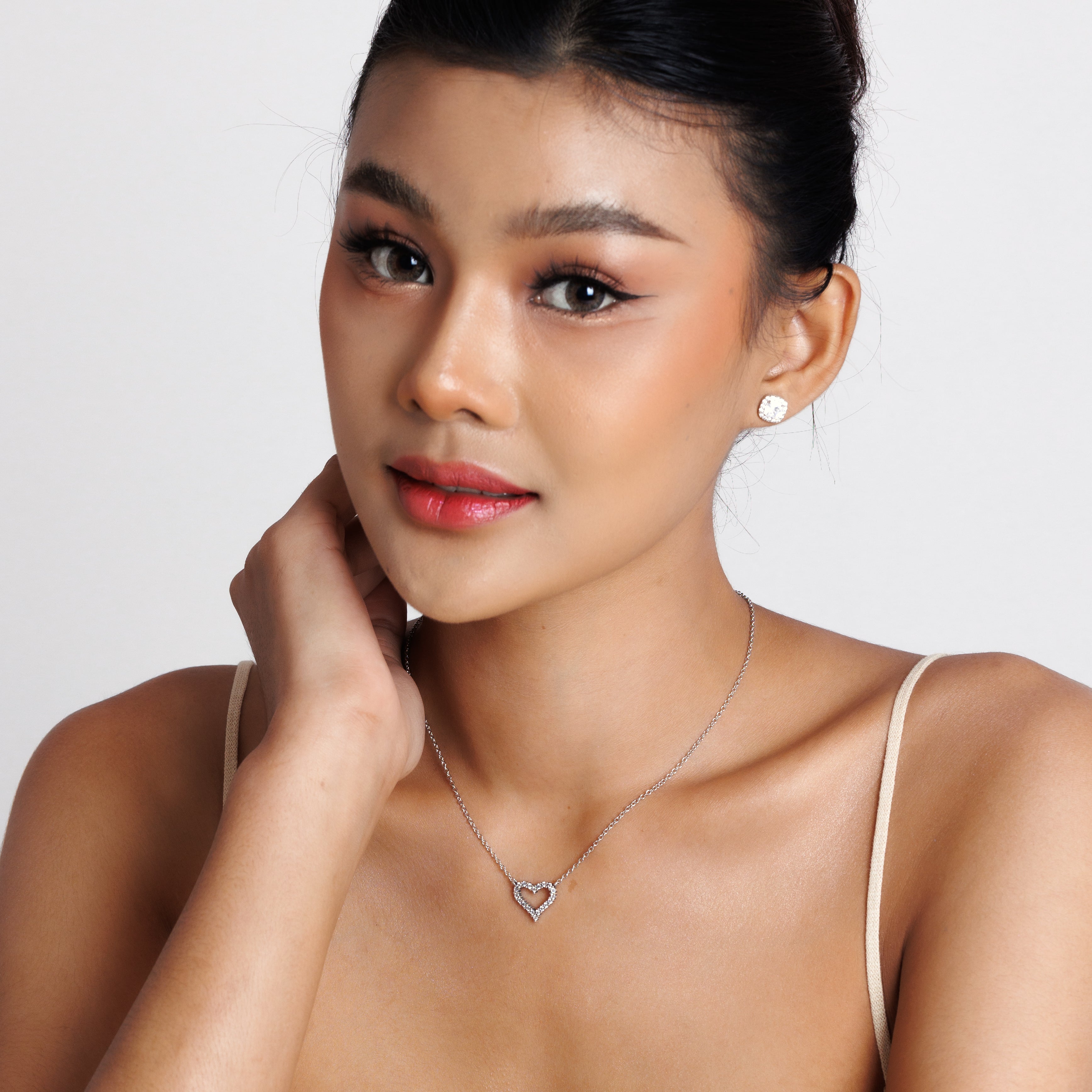 Open Heart Diamond Necklace