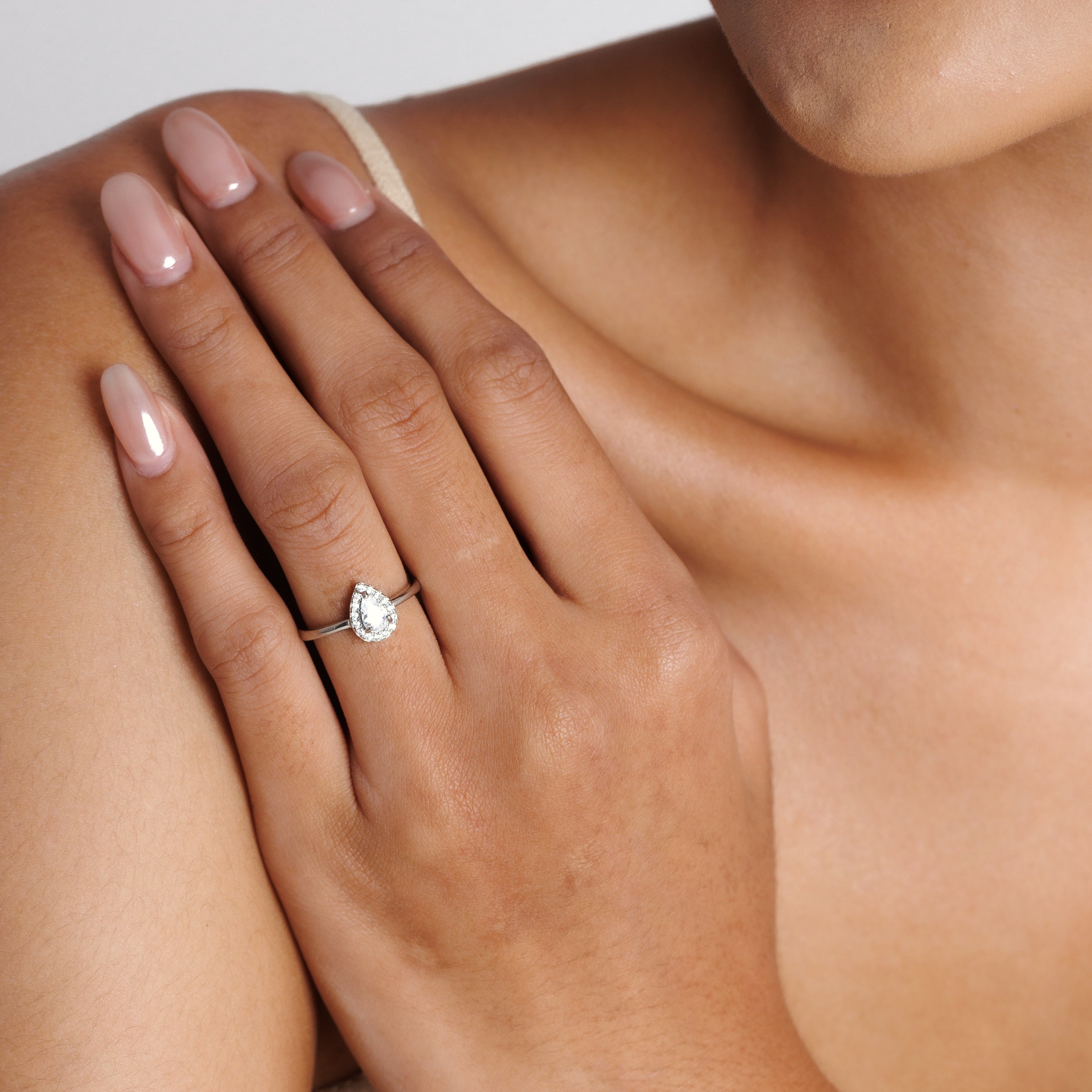 Pear Drop Diamond Ring