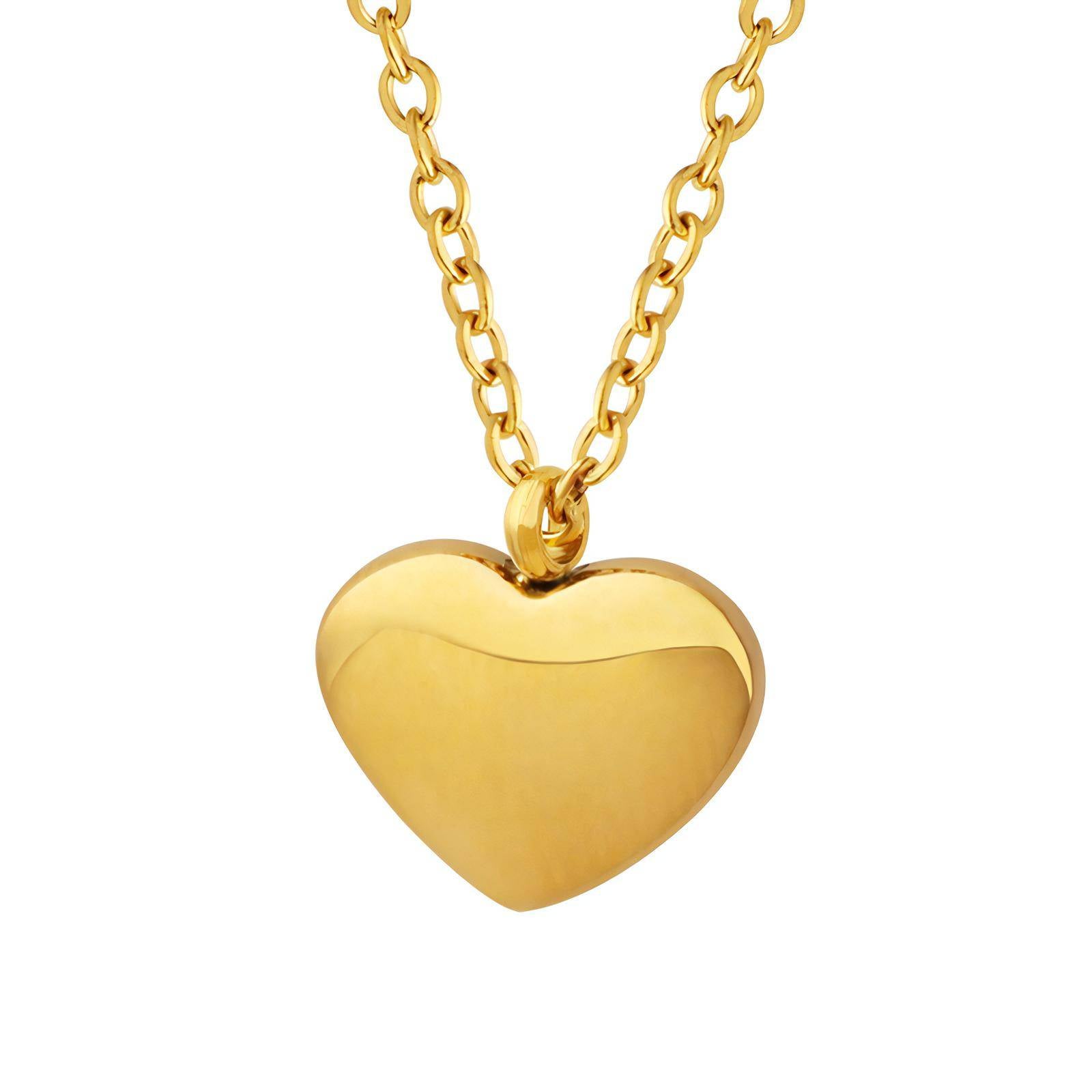 Golden Heart Pendant Necklace