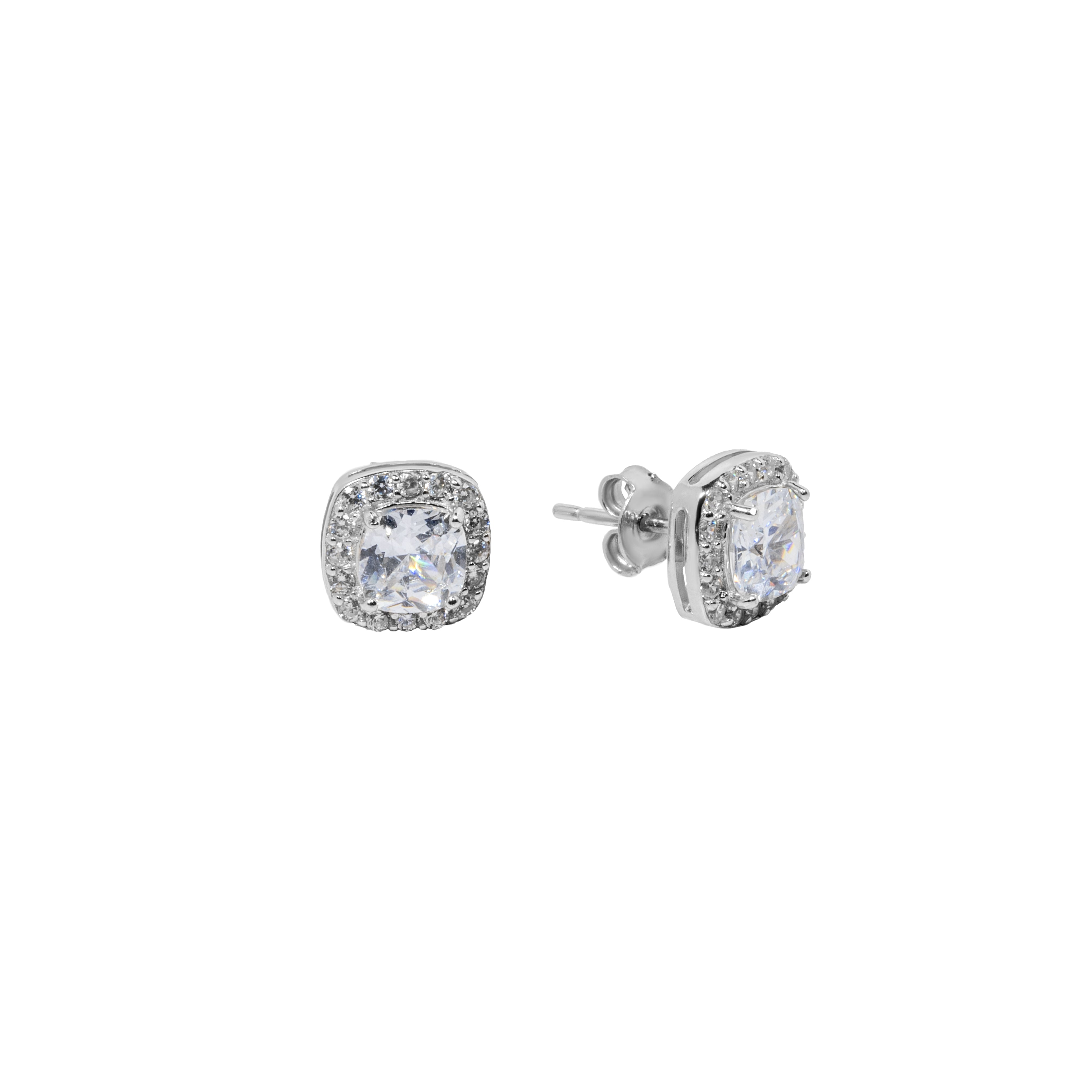 Square Diamond Earrings