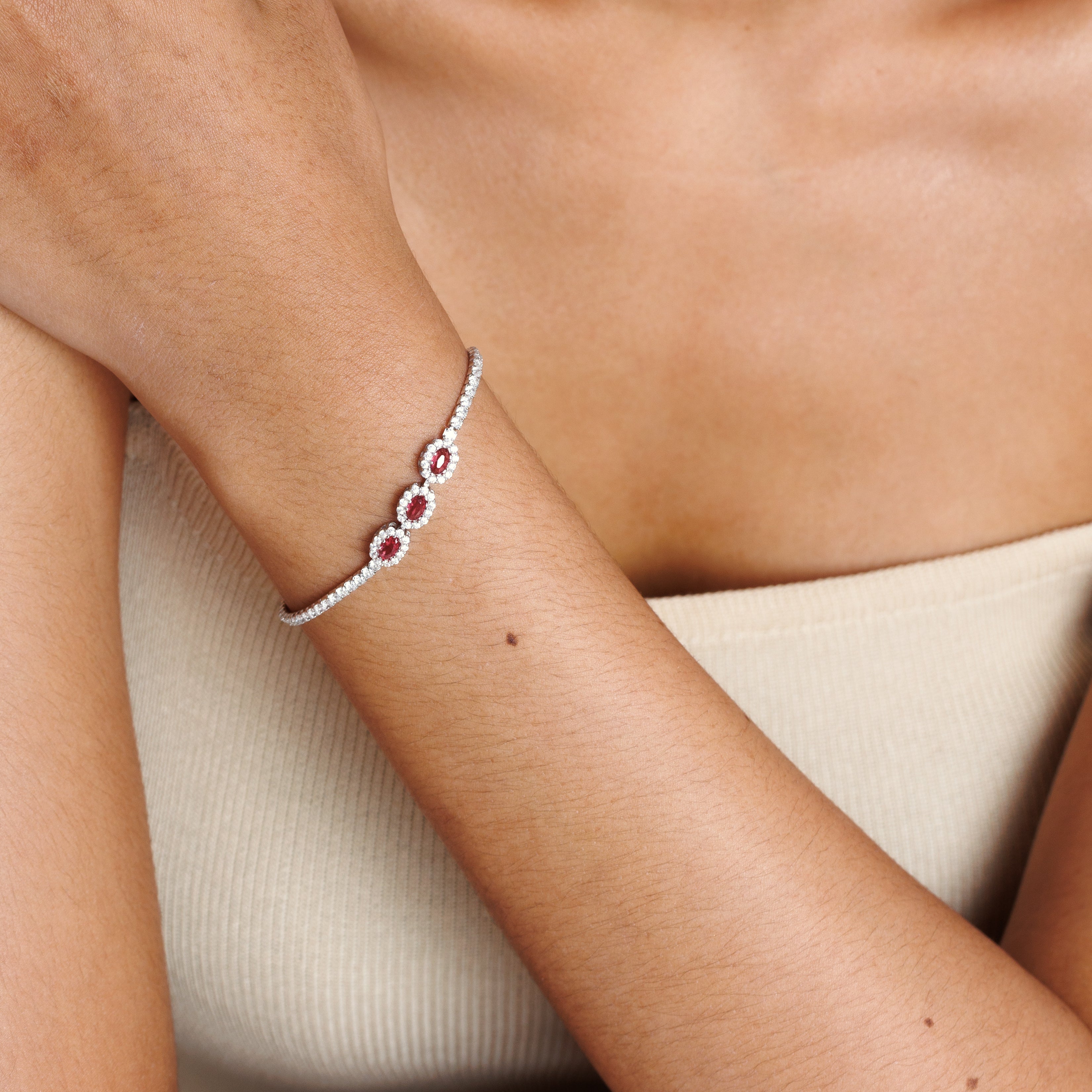 Gemstone Tennis Bracelet