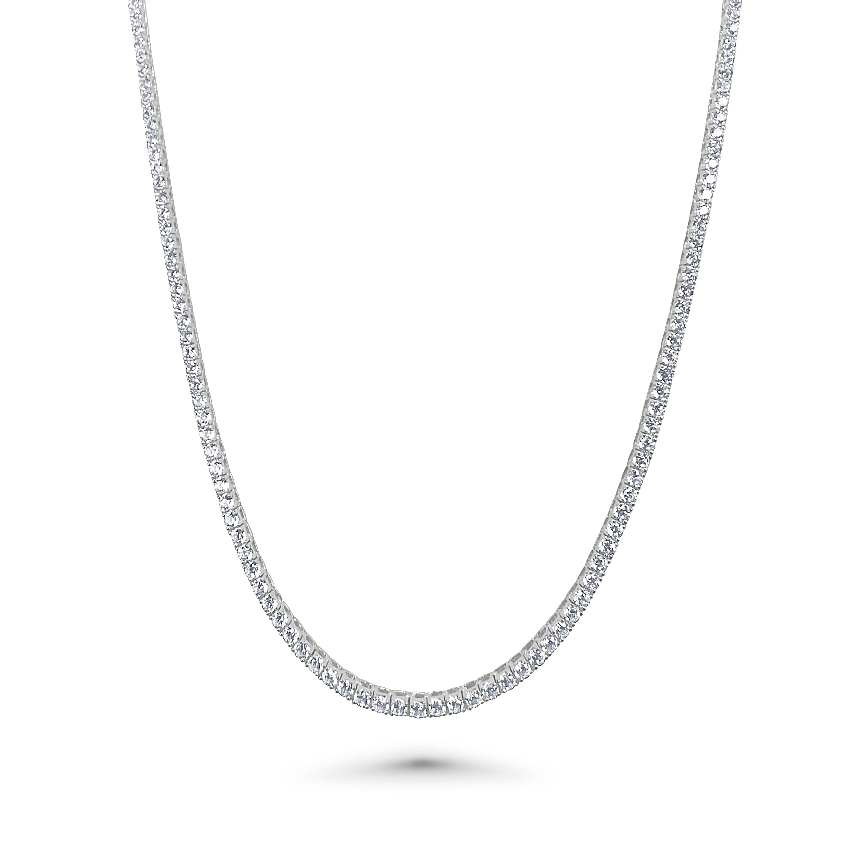 Tennis Necklace Square Cut Set