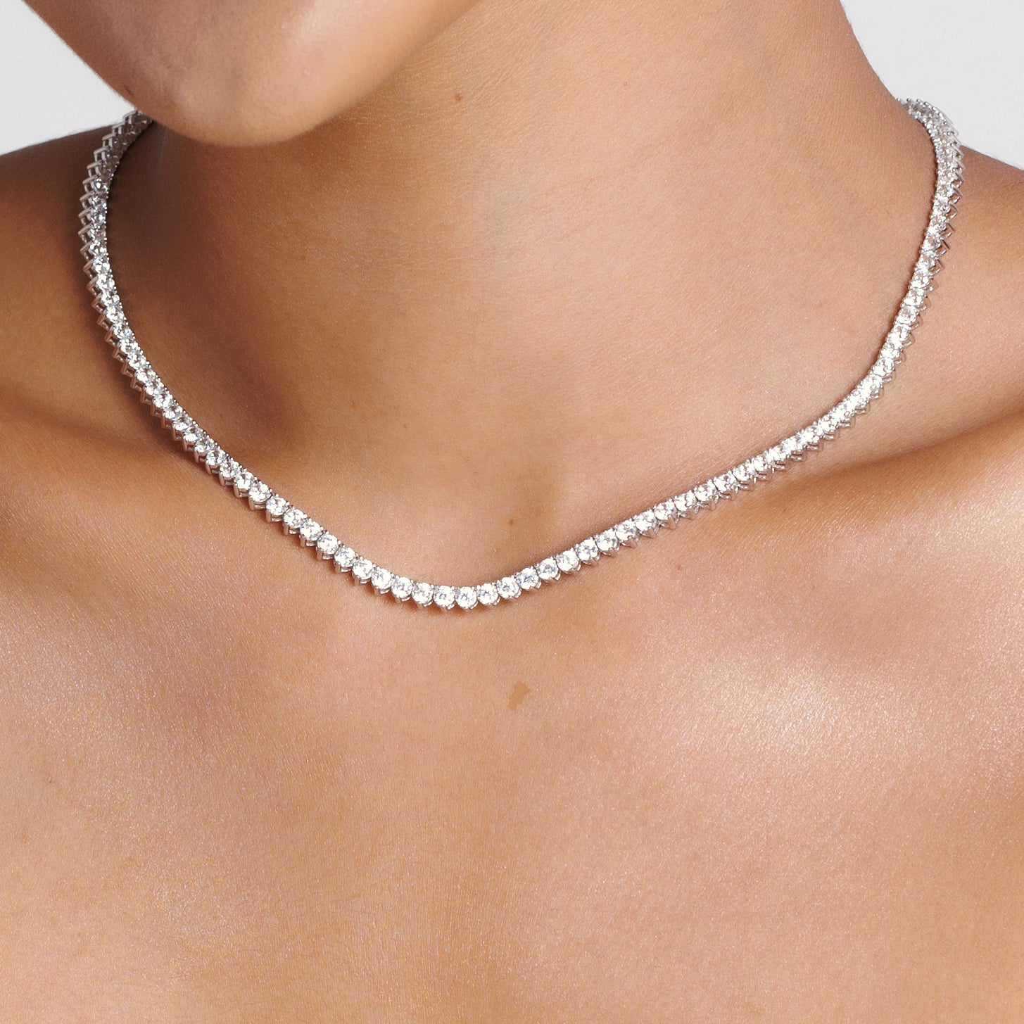 Tennis Necklace Princess Cut
