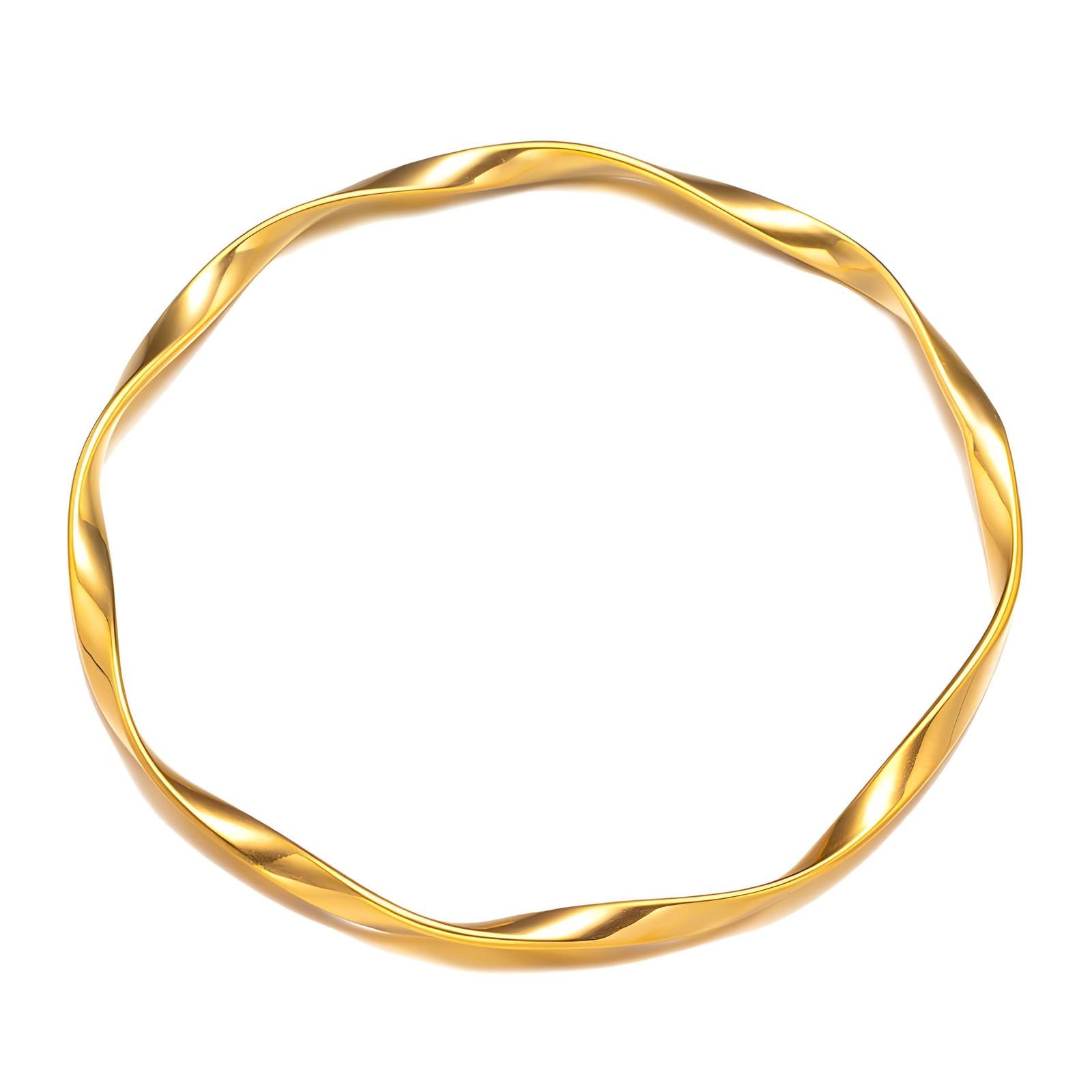 Twisted Gold Bangle