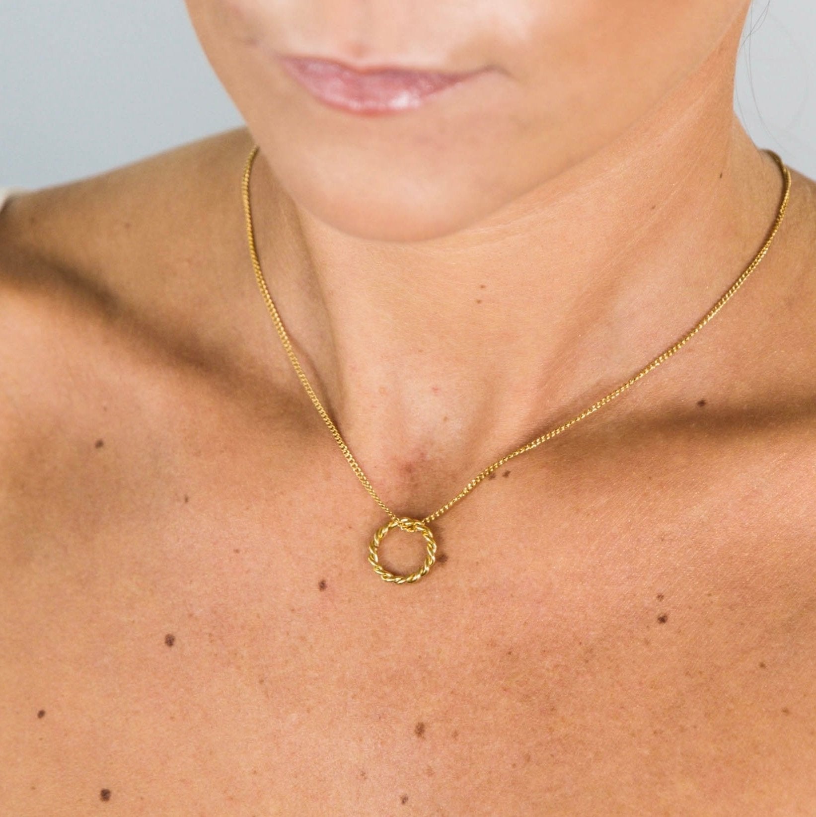 Twisted Circle Necklace