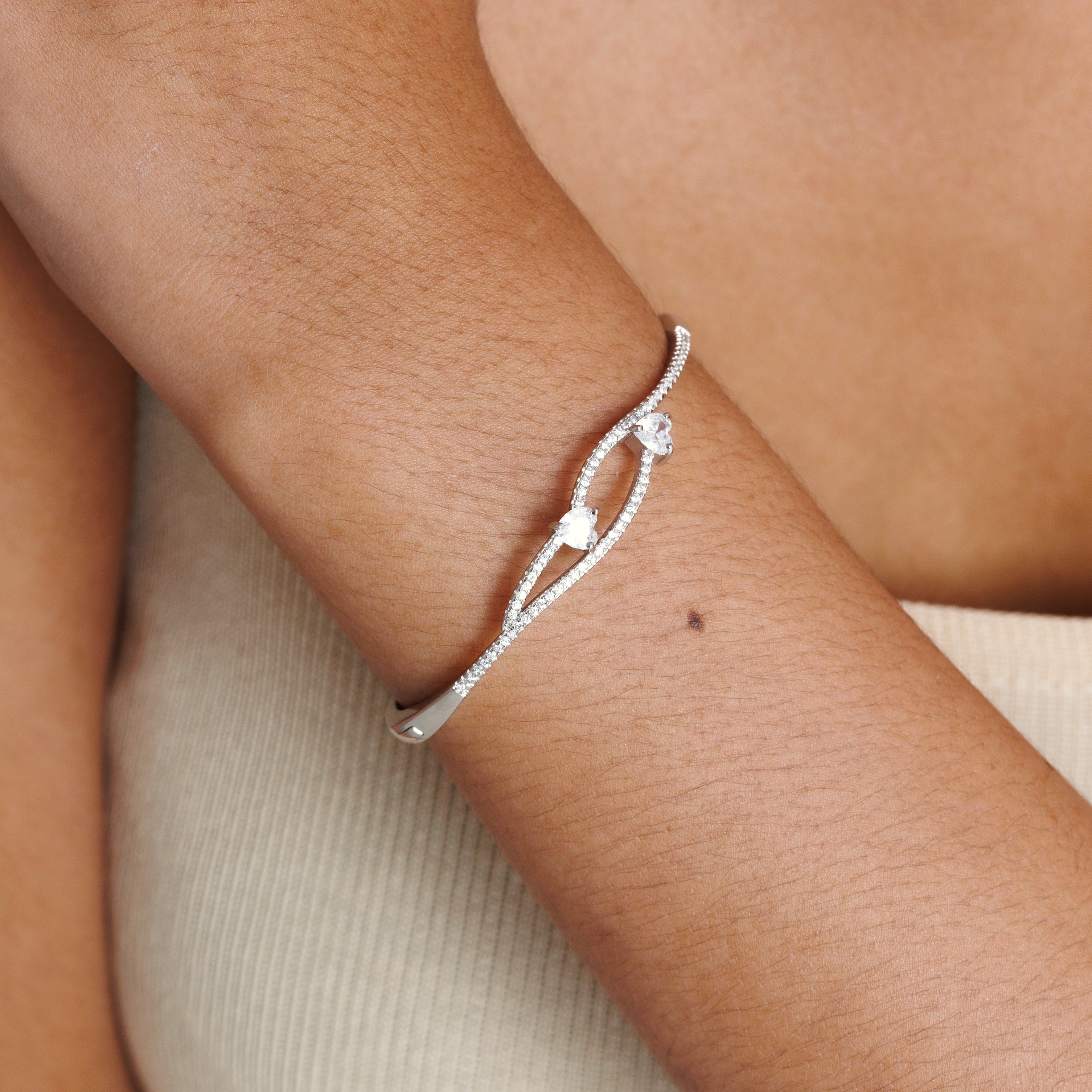 Diamond Twist Bangle