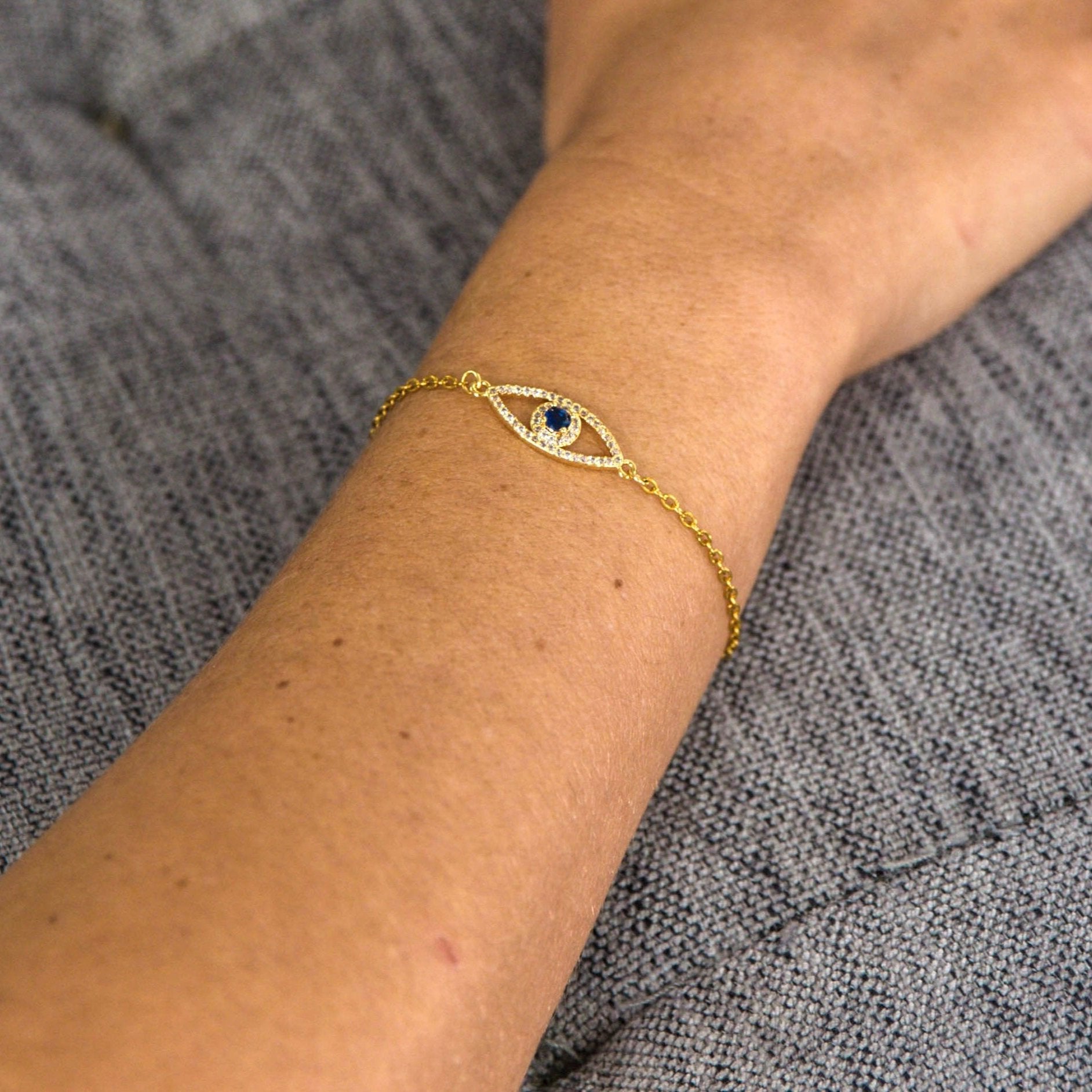 Gold Evil Eye Bracelet