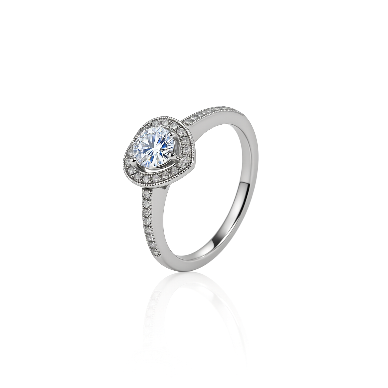 Love Heart Diamond Ring