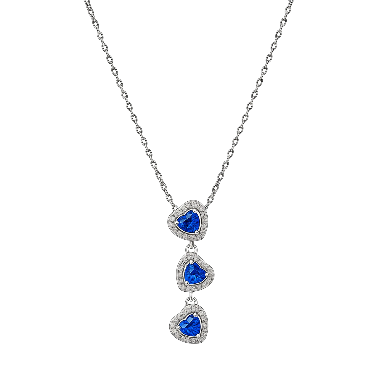Blue Opal Love Heart Necklace
