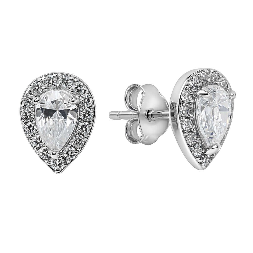 Pear Drop Diamond Earrings