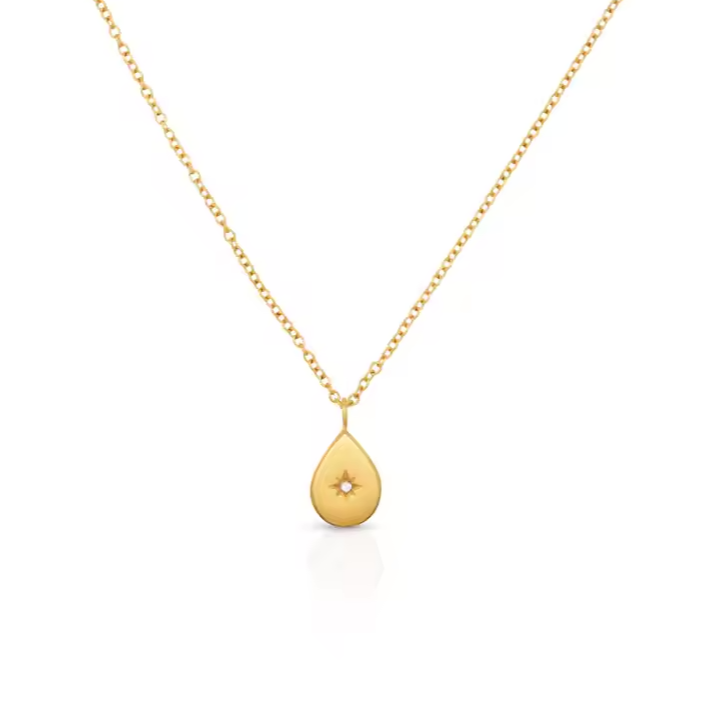 Pear Drop Gold Necklace