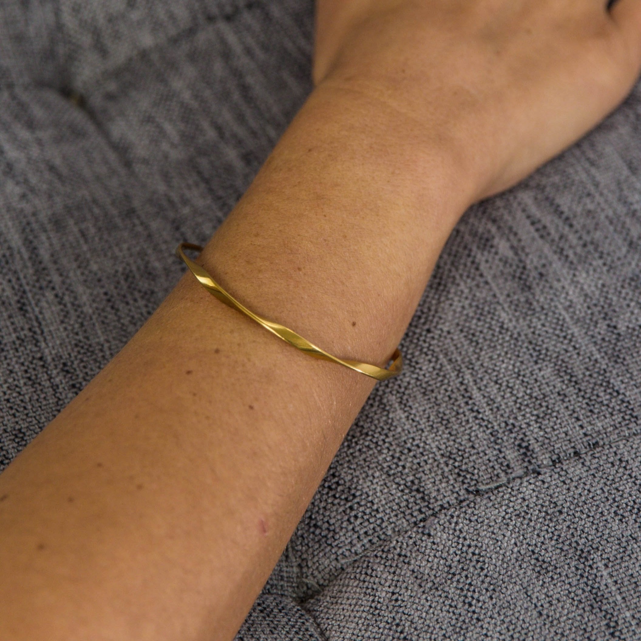 Twisted Gold Bangle