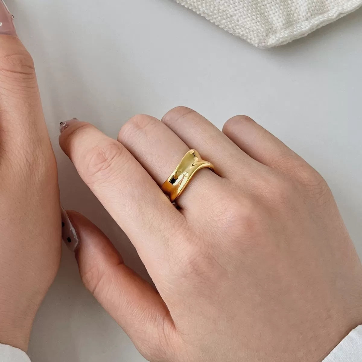 Gold Vermeil Wave Ring