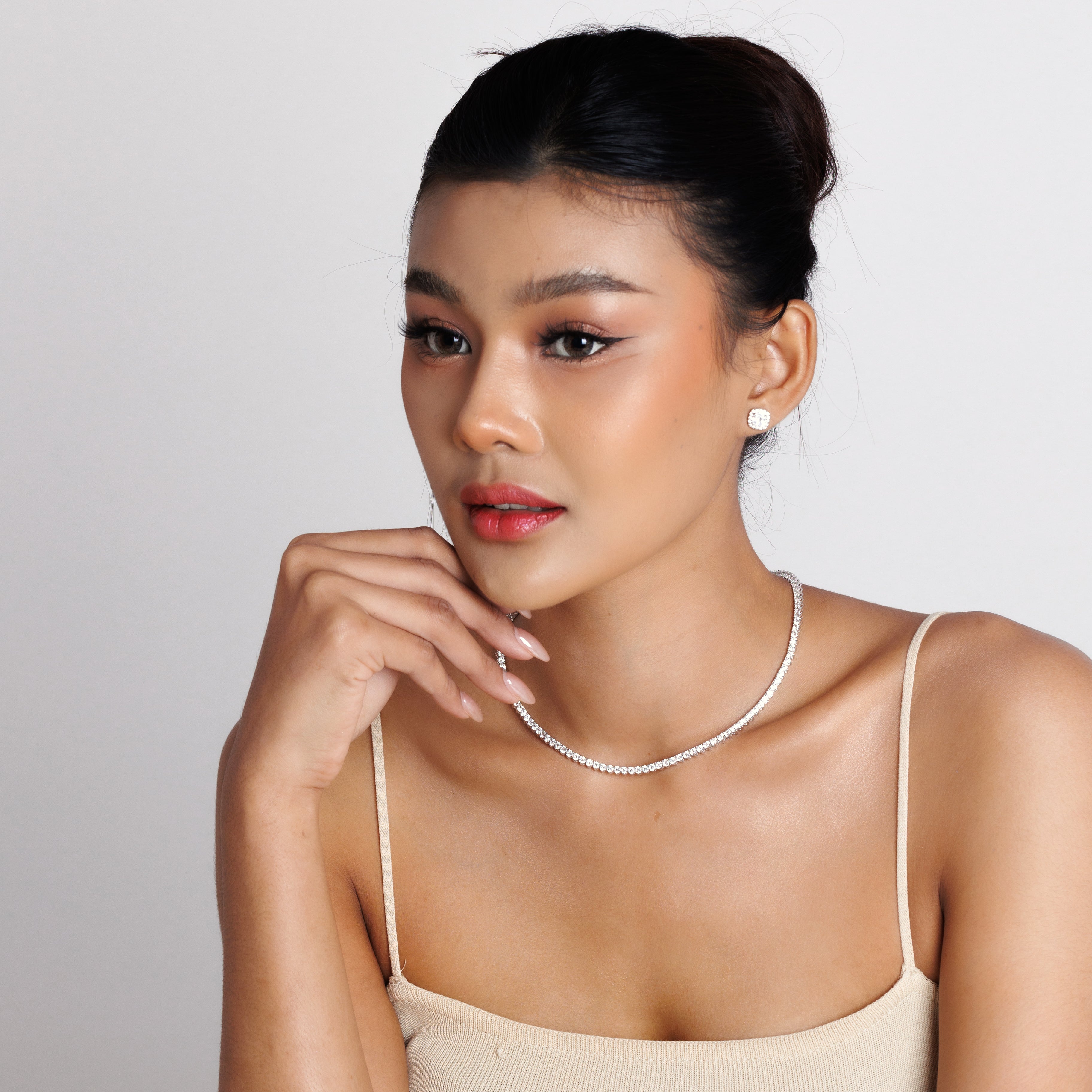 Tennis Necklace Princess Cut