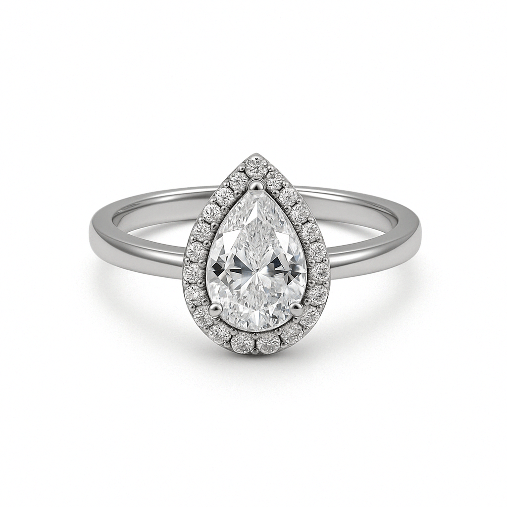 Pear Drop Diamond Ring